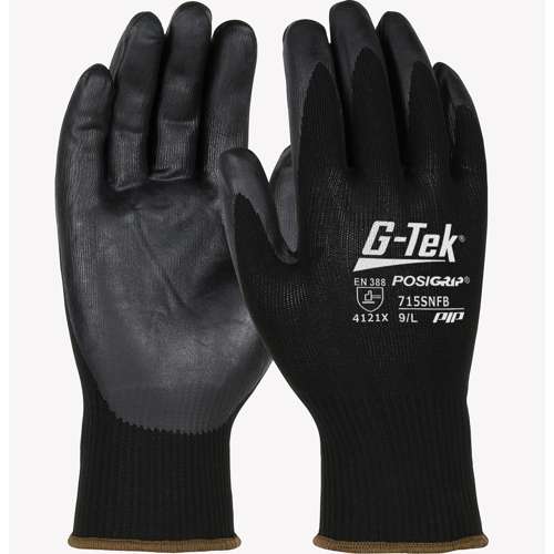 715SNFB Economy Seamless Knit Nylon Glove with Nitrile Coated Foam Grip on Palm & Fingers