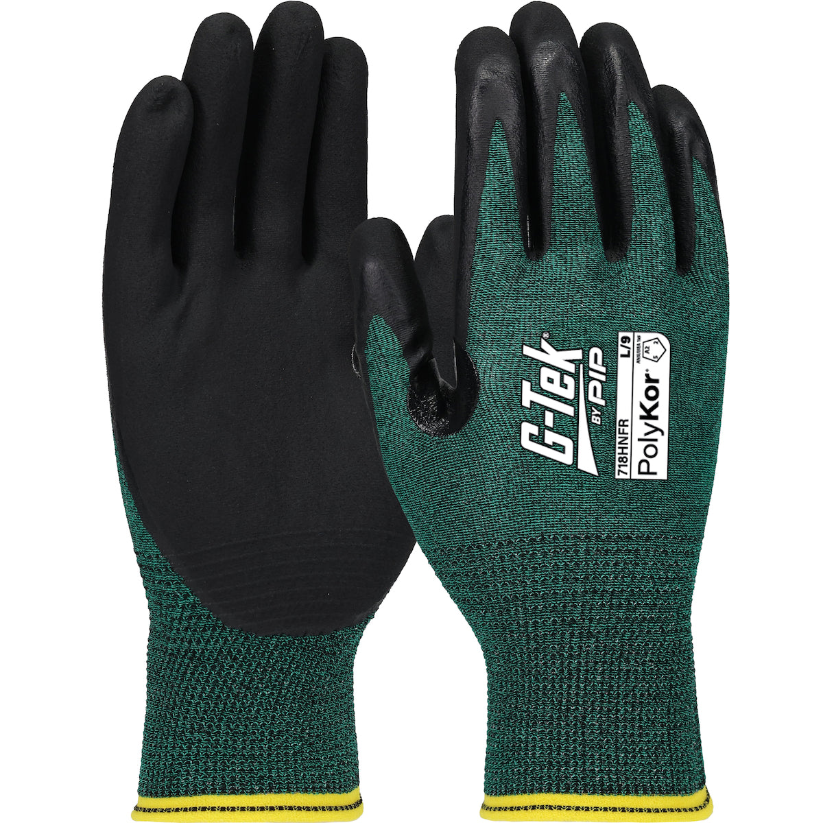718HNFR Seamless Knit Polykor Blended Glove with Foam Nitrile Coated Grip on Palm & Fingers - Touchscreen