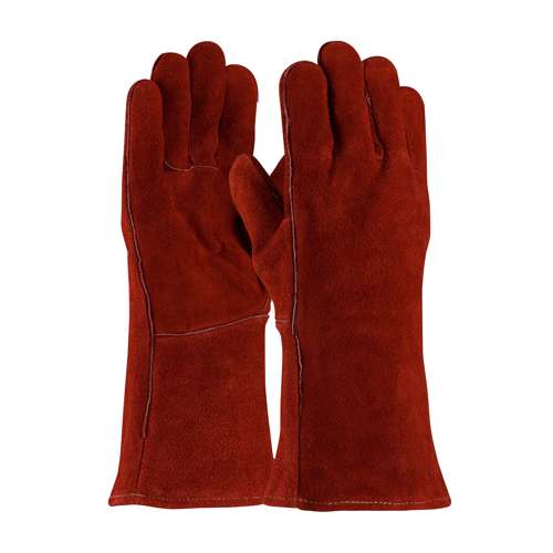 73-7015A Economy Grade Split Cowhide Leather Welder's Glove with Cotton Lining