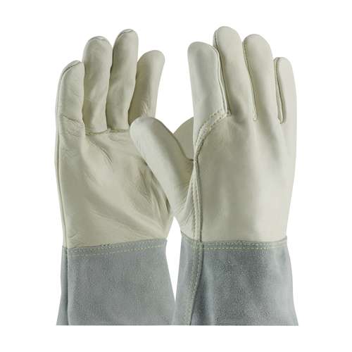 75-2022 Regular Top Grain Cowhide Leather TIG/MIG Welder's Glove with Kevlar® Stitching - Band Top Cuff