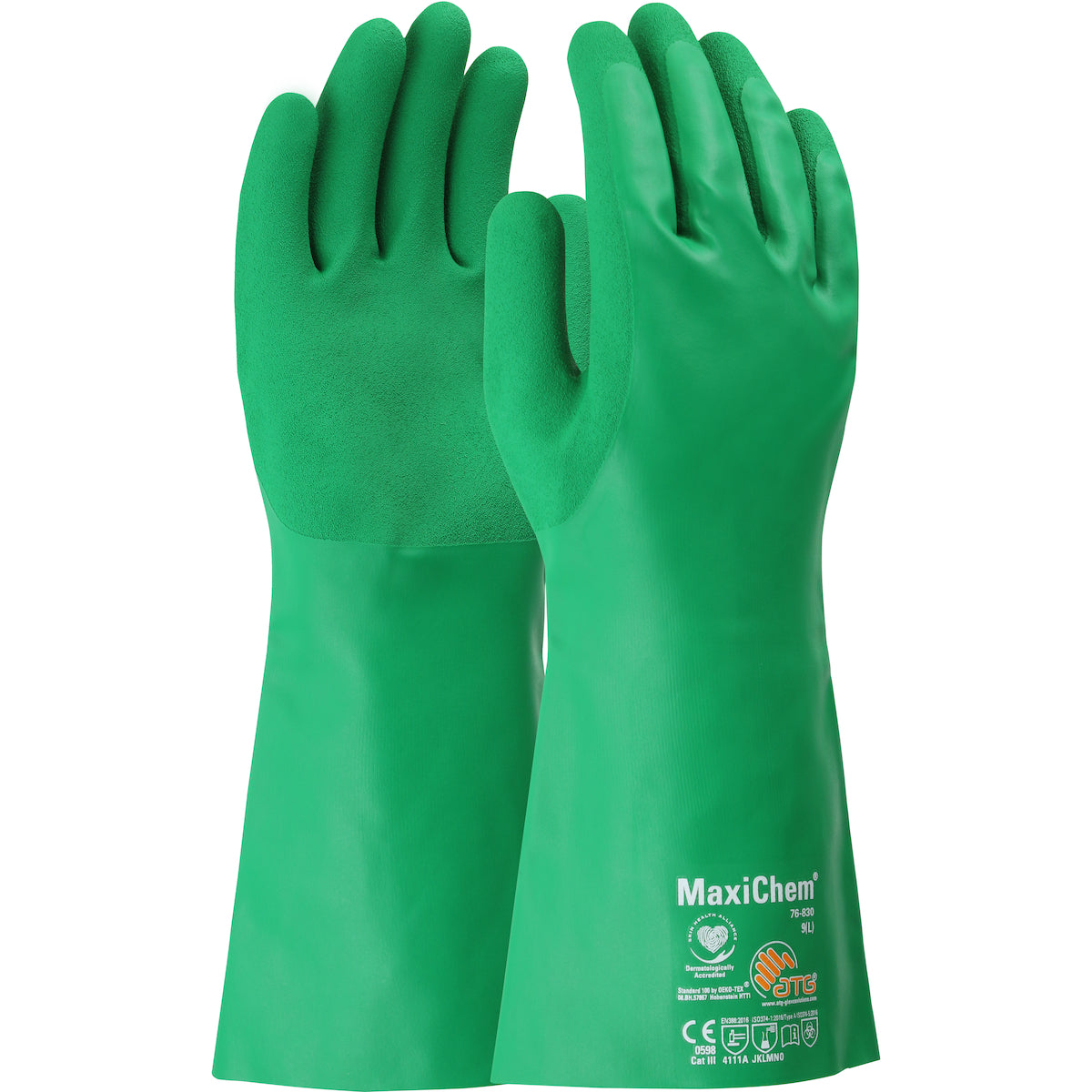 76-830 Nitrile Blend Coated Glove with Nylon / Elastane Liner and Non-Slip Grip on Palm & Fingers – 14"