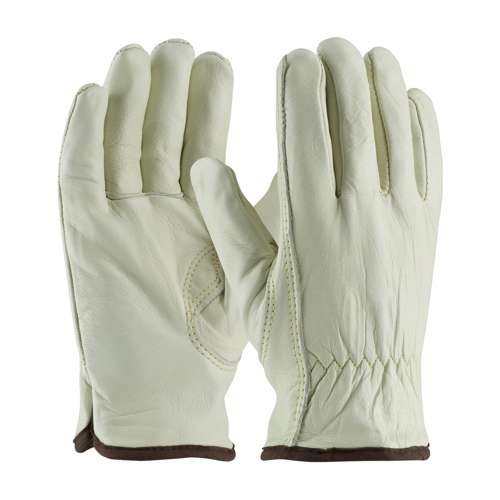 77-265 Economy Top Grain Cowhide Leather Drivers Glove with Natural Thermal Lining - Keystone Thumb