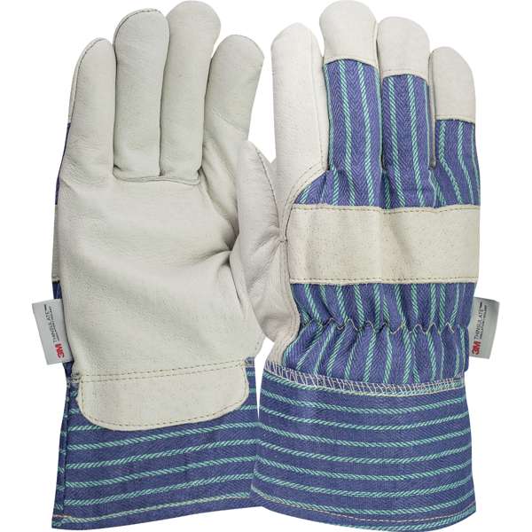 78-3927 Premium Pigskin Leather Palm Glove with Fabric Back and 3M™ Thinsulate™ Lining + Foam - Fabric Safety Cuff