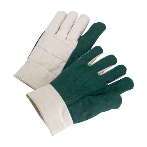 7924GR Regular Weight Hot Mill Glove with Band Top Cuff and Cotton/Polyester Shell