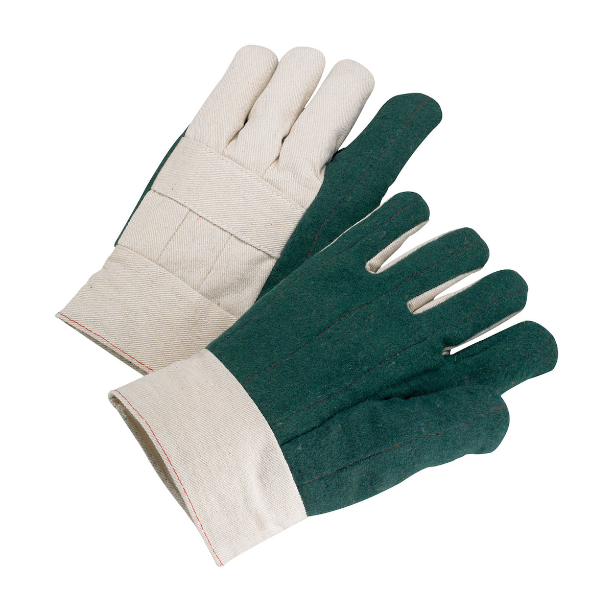 7924GR Regular Weight Hot Mill Glove with Band Top Cuff and Cotton/Polyester Shell