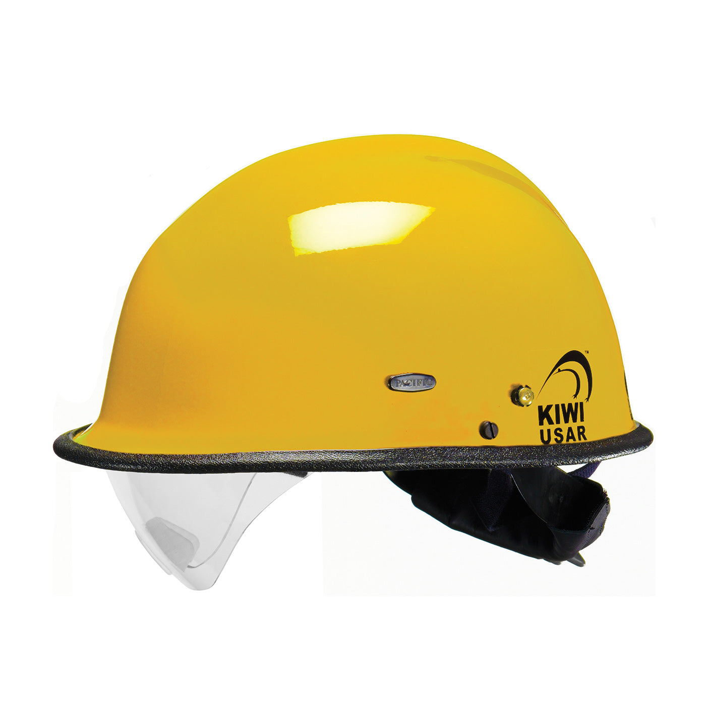 Rescue Helmet with ESS Goggle Mounts and Retractable Eye Protector