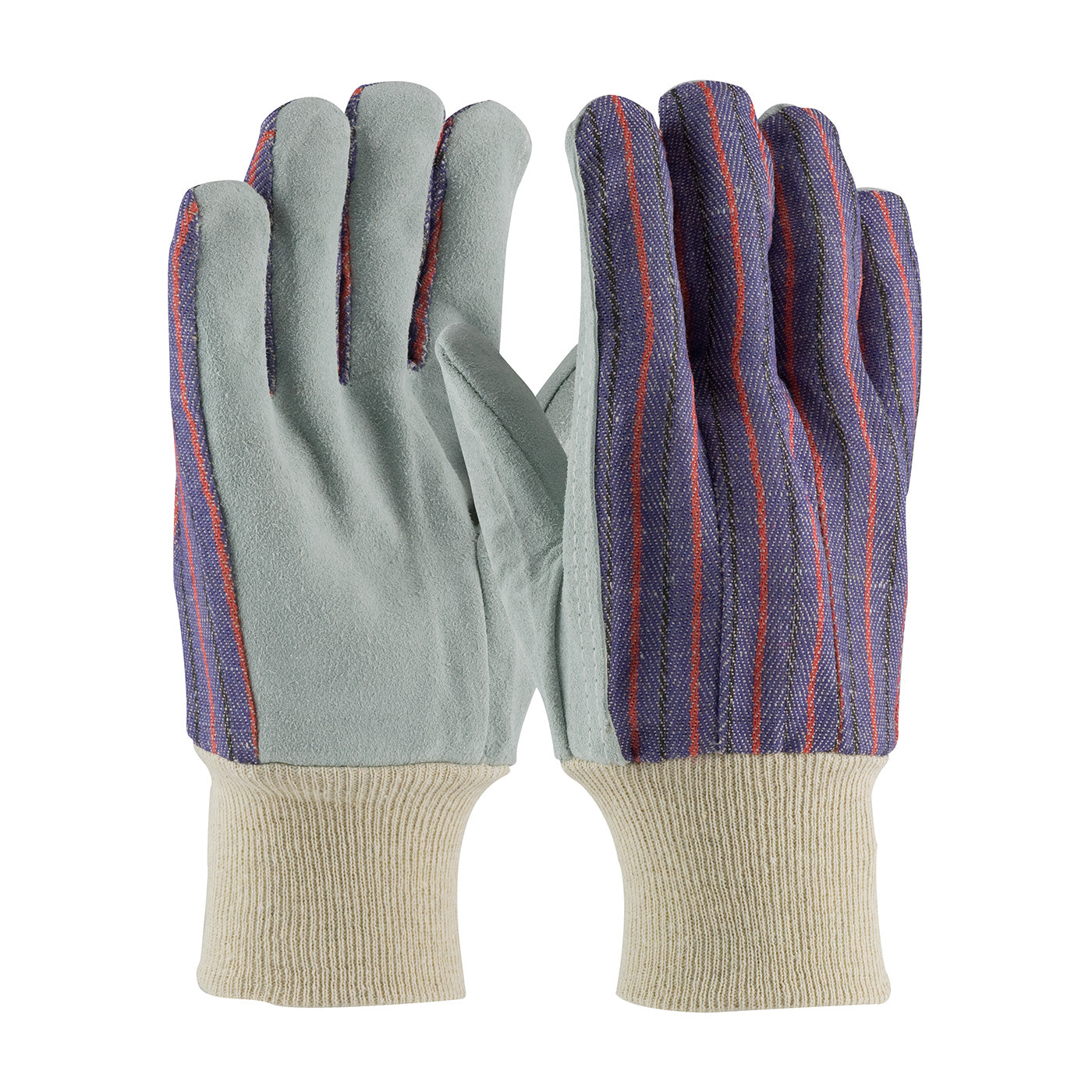 86-4104 Regular Grade Split Cowhide Leather Palm Glove with Fabric Back - Men's