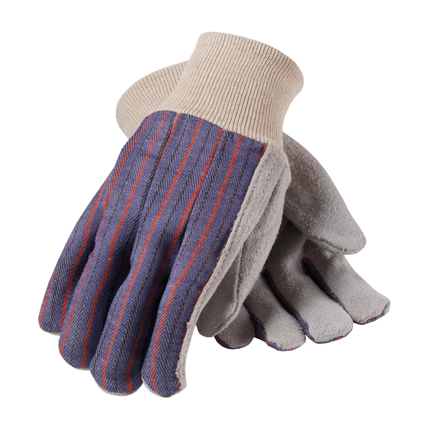86-4104C Regular Grade Split Cowhide Leather Palm Glove with Fabric Back - Ladies'