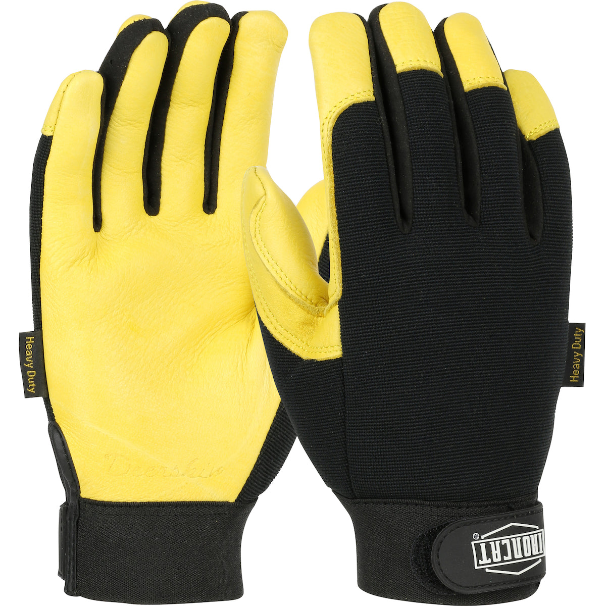 86400 Heavy Duty Top Grain Deerskin Leather Palm Glove with Spandex Back