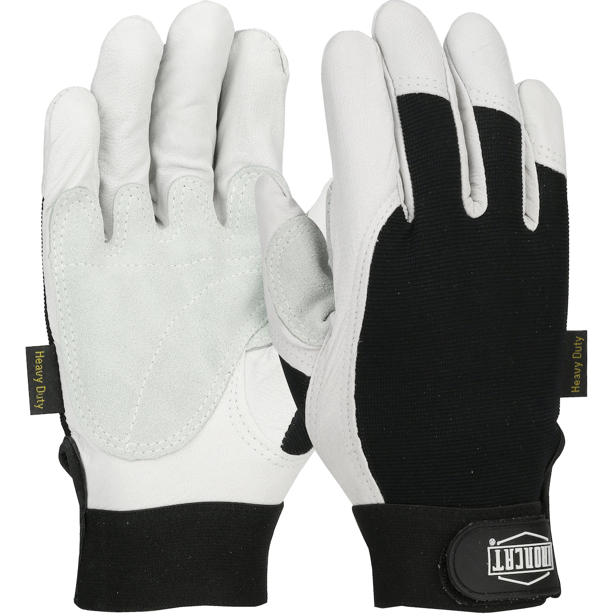 86550 Heavy Duty Top Grain Goatskin Leather Glove with Spandex Back and Reinforced Palm