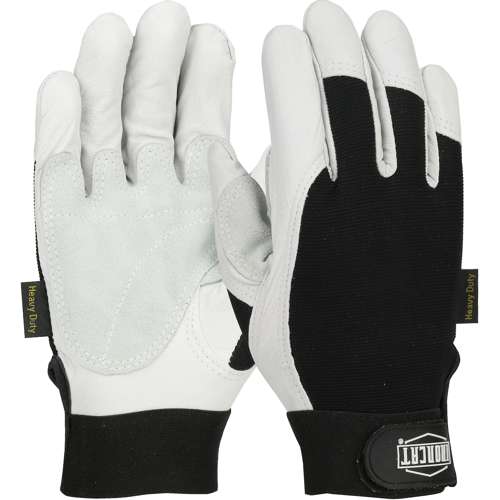 86550 Heavy Duty Top Grain Goatskin Leather Glove with Spandex Back and Reinforced Palm