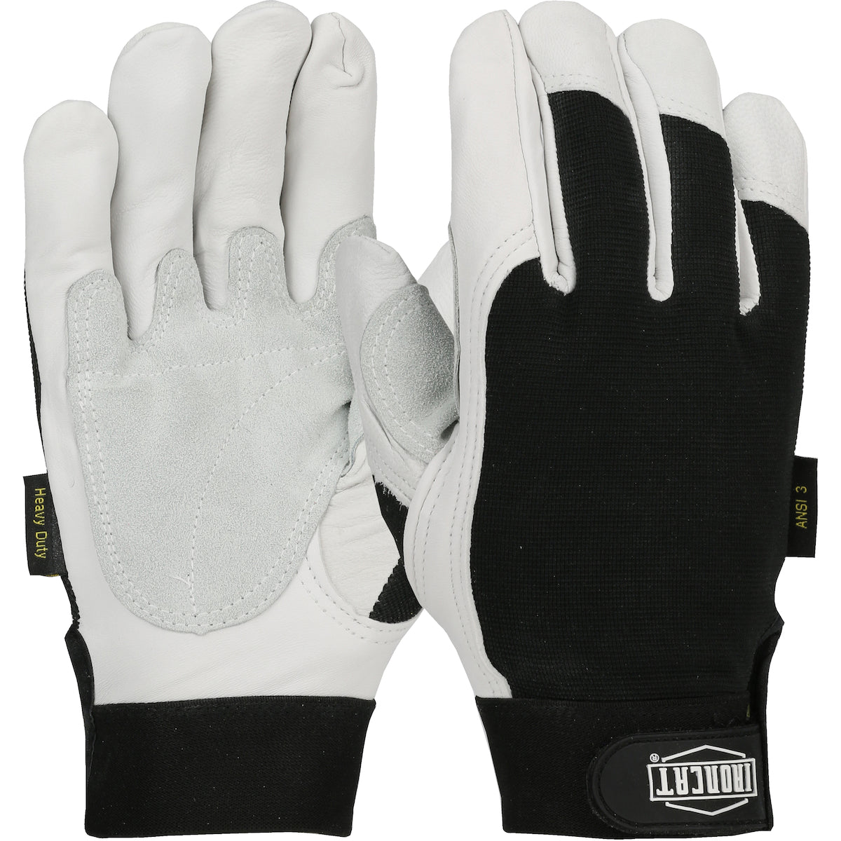 86552 Heavy Duty Top Grain Goatskin Leather Glove with Spandex Back and Reinforced Palm - Kevlar® Cut Lining