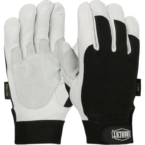 86552 Heavy Duty Top Grain Goatskin Leather Glove with Spandex Back and Reinforced Palm - Kevlar® Cut Lining