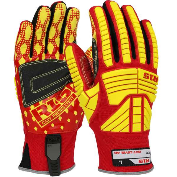 Synthetic Leather Palm with Silicone Grip and Fabric Back - TPR Impact Protection