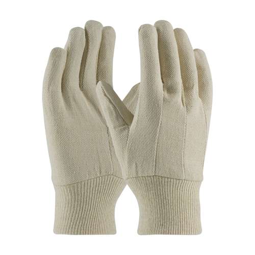 90-908CI Economy Grade Cotton/Polyester Canvas Single Palm Glove - Knit Wrist - Ladies