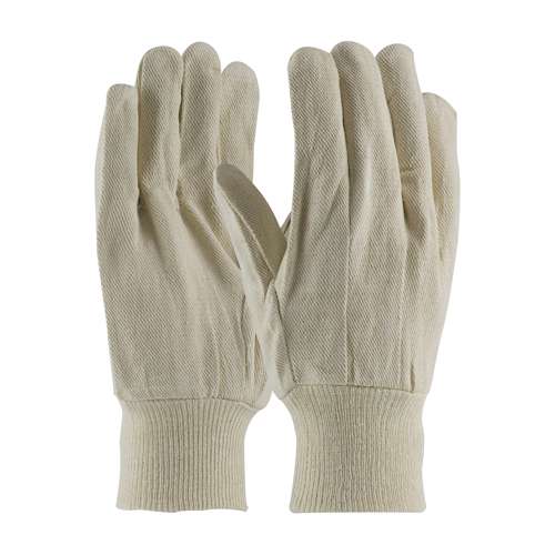 90-908I Economy Grade Cotton/Polyester Canvas Single Palm Glove - Knit Wrist