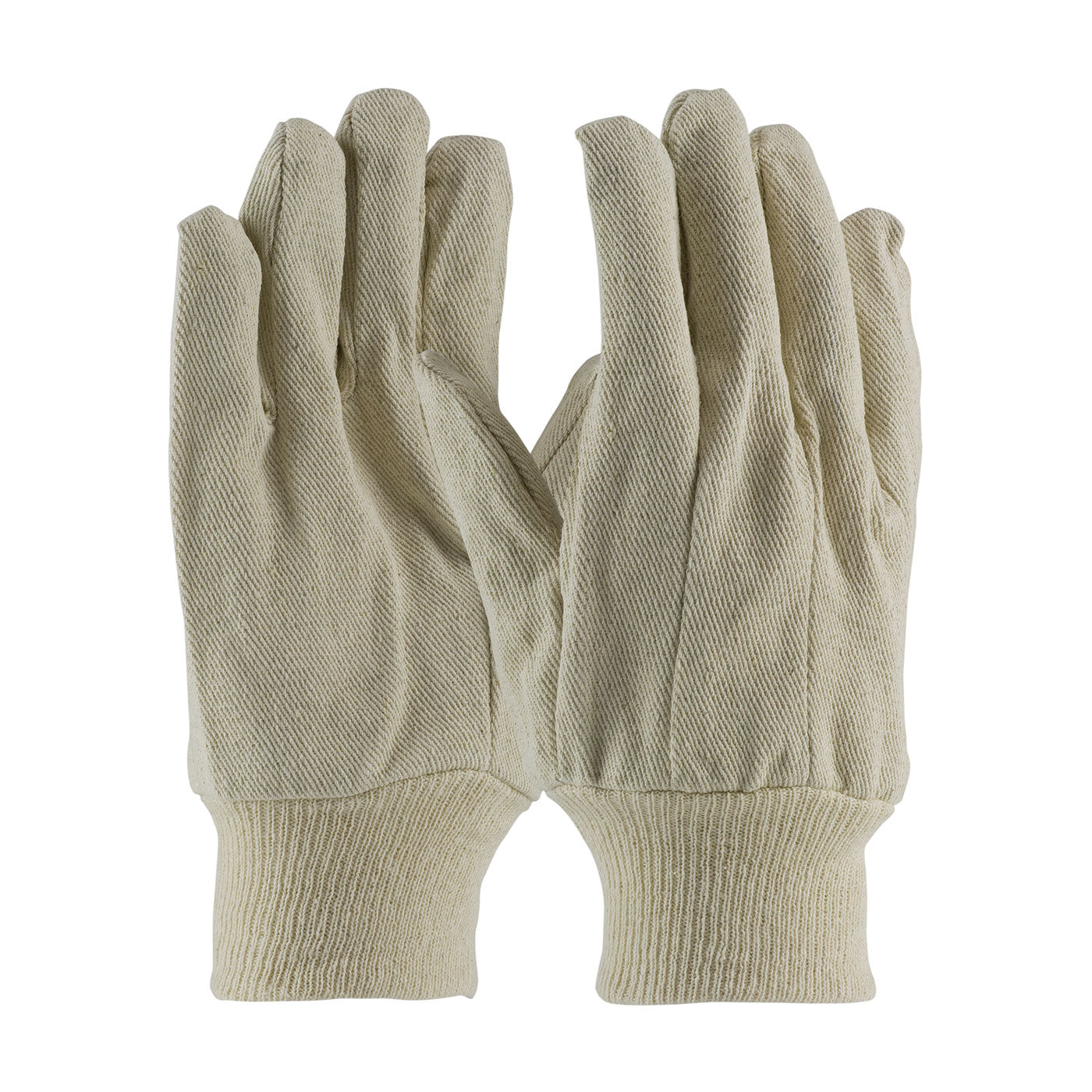 90-910I Economy Grade Cotton/Polyester Canvas Single Palm Glove - Knit Wrist