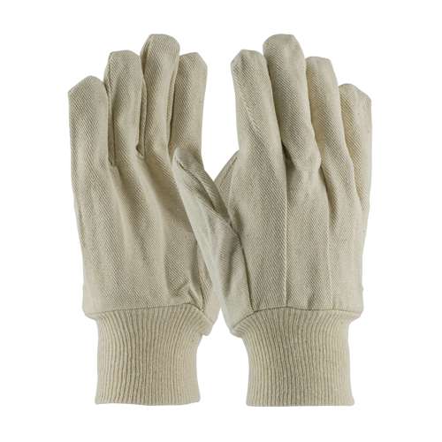 90-912I Economy Grade Cotton/Polyester Canvas Single Palm Glove - Knit Wrist