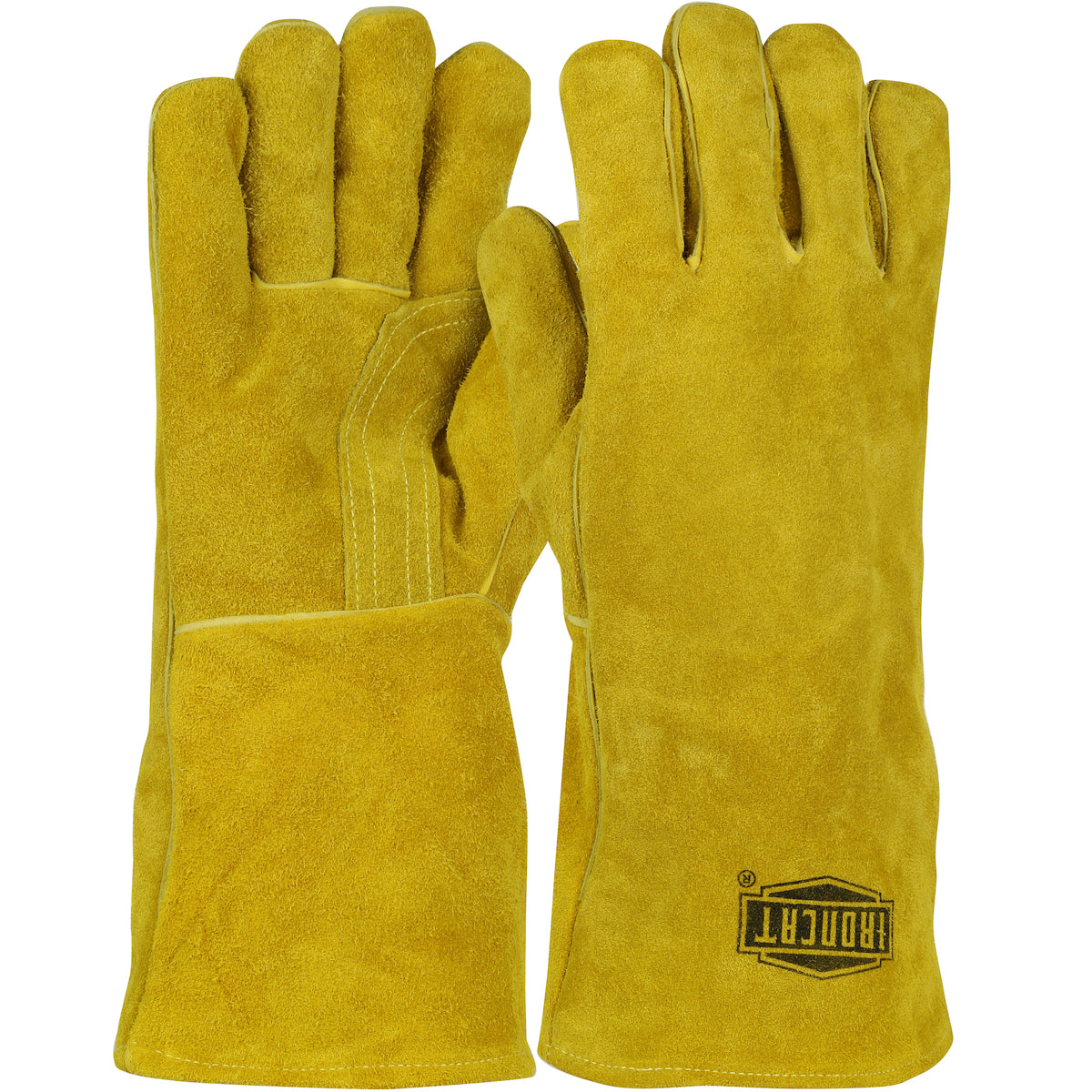 Regular Grade Split Cowhide Leather Welder's Glove with Cotton/Foam Lining