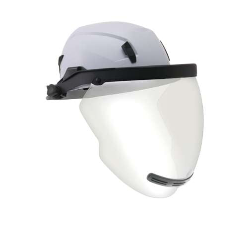 9142003 Full Brim Welding Face Shield - Arc Flash Tint - Grey