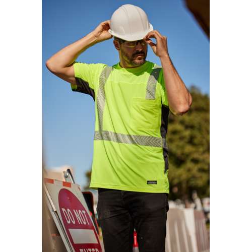 9173 Premium Black Cool Touch Short Sleeve T-shirt, Class 2