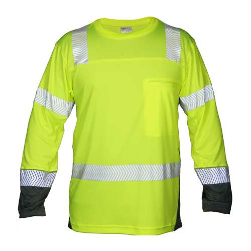 9177 Premium Black Cool Touch Long Sleeve T-shirt, Class 3