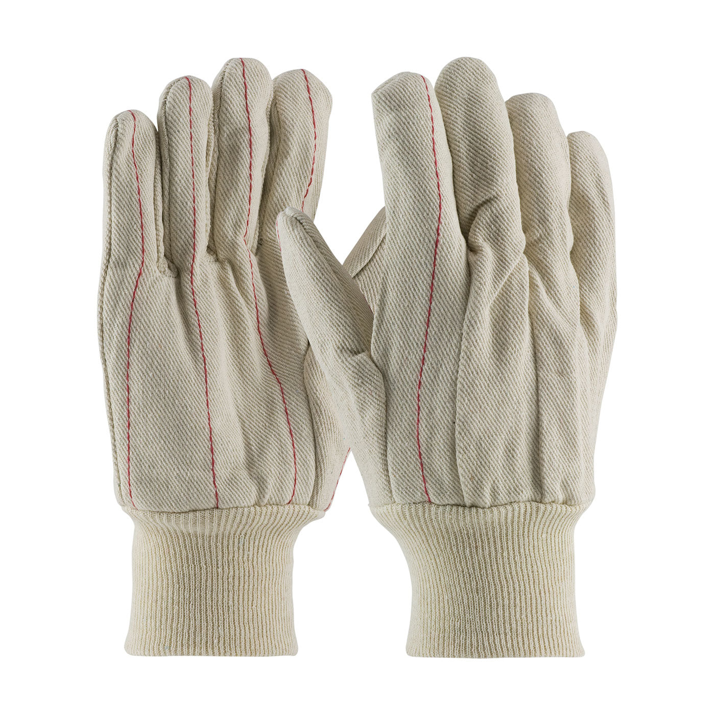 92-918 Cotton Canvas Double Palm Glove with Nap-In Finish - Knit Wrist