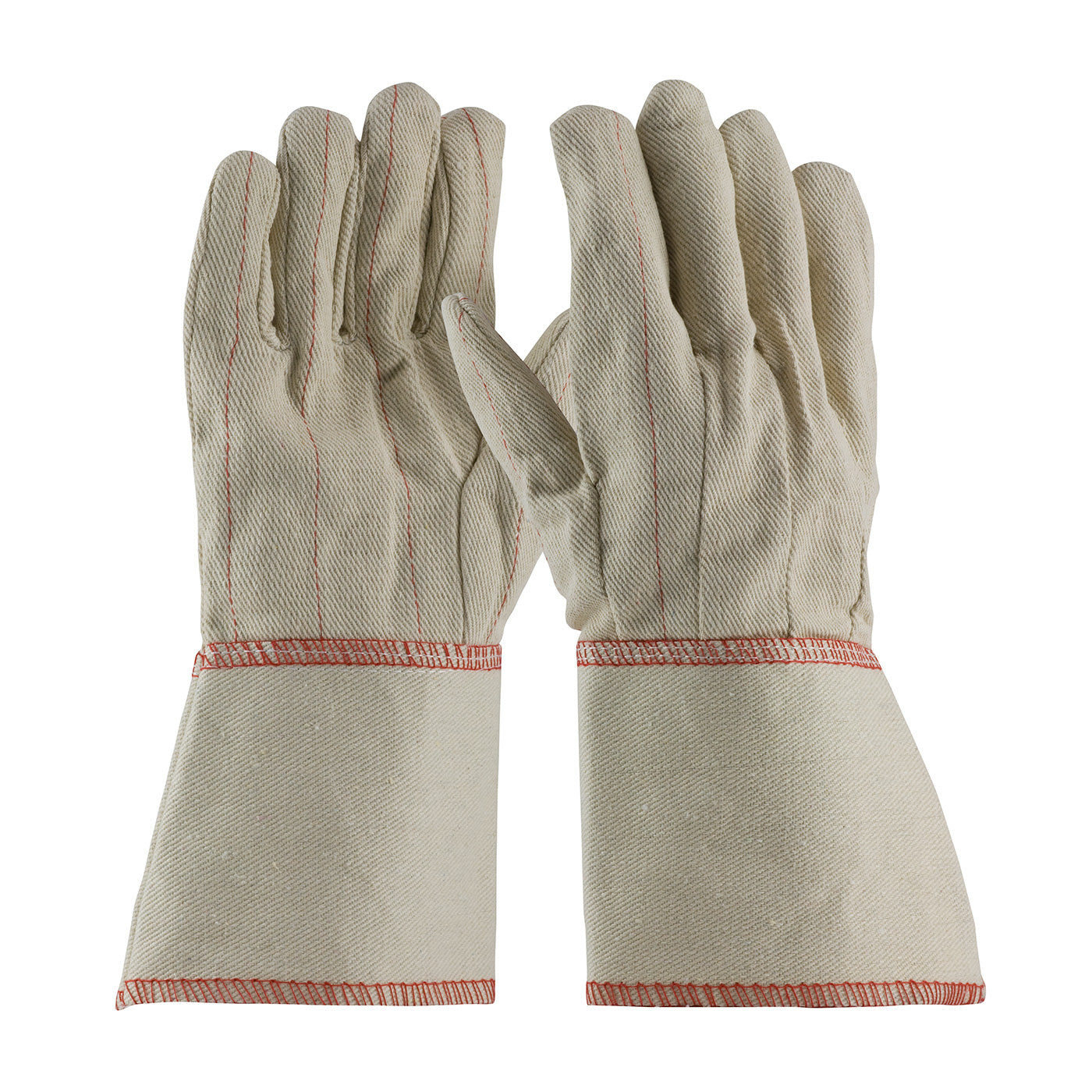 92-918G Cotton Canvas Double Palm Glove with Nap-In Finish - Gauntlet Cuff