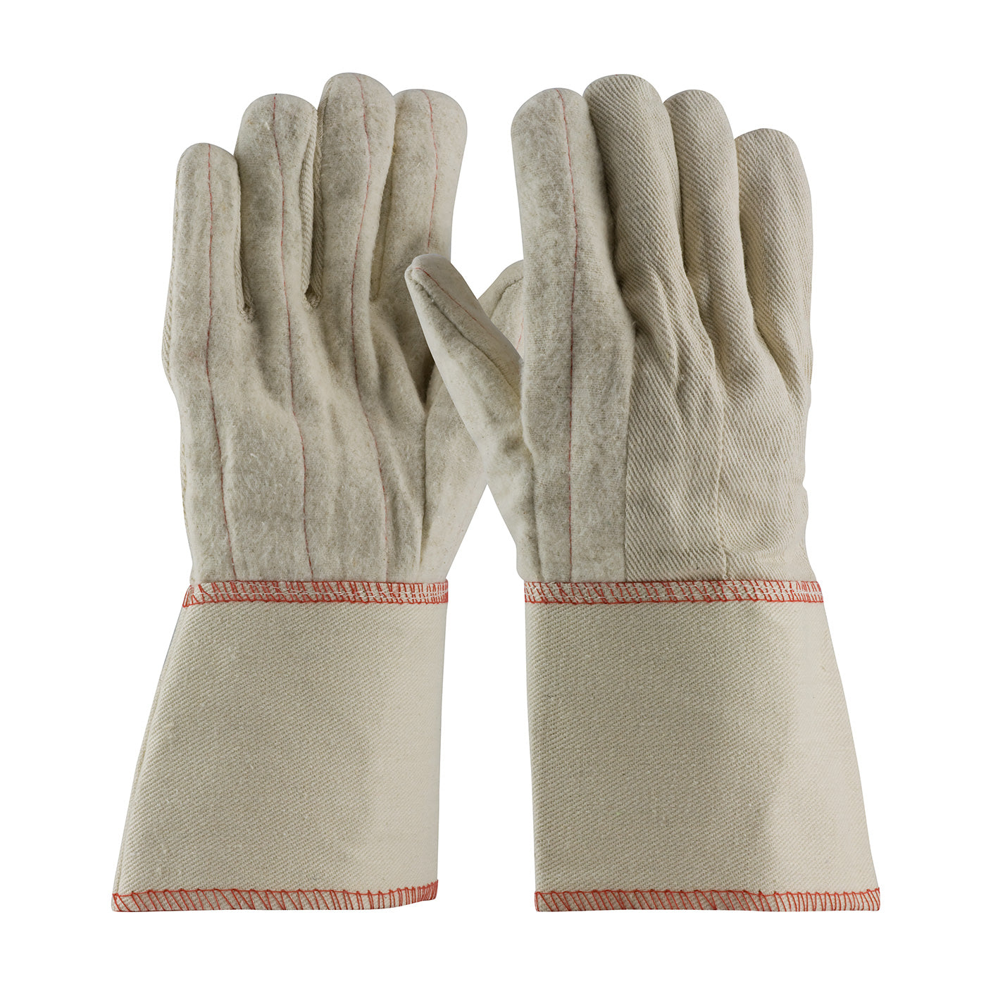 7900G Standard Weight Cotton/Poly Hot Mill Glove with Gauntlet Cuff  - 24 oz.