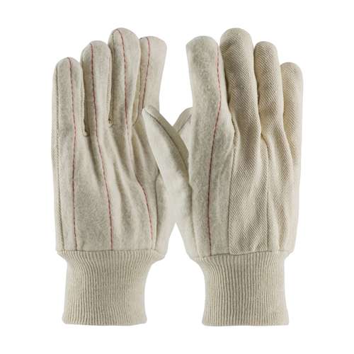 92-918O Cotton Canvas Double Palm Glove with Nap-Out Finish - Knit Wrist