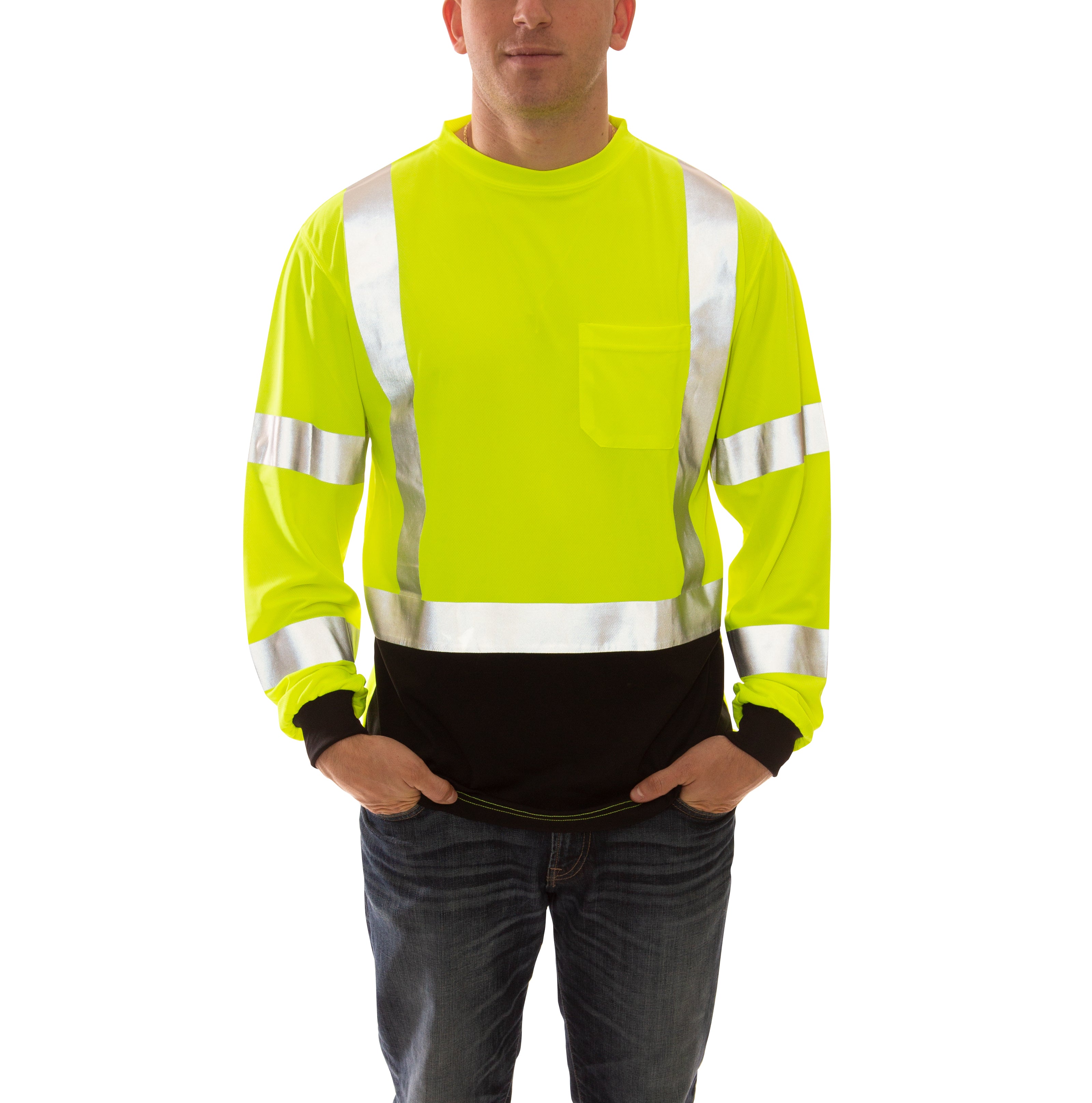 S75622 Job Sight Class 3 Black Front T-Shirt
