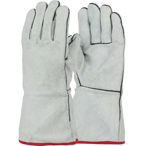 930LHO Economy Grade Split Cowhide Leather Welder's Glove with Cotton Lining - Left Hand Only