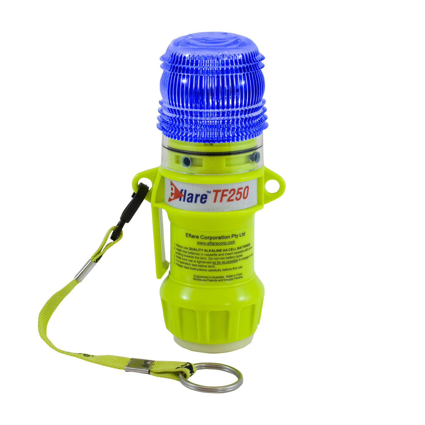 939-TF250-B-ASY 6" Safety & Emergency Beacon with Steady-On Worklight and Magnetic Base - Flashing Blue