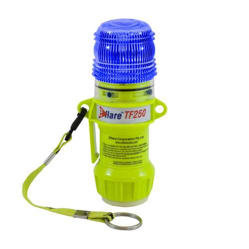 939-TF250-B-ASY 6" Safety & Emergency Beacon with Steady-On Worklight and Magnetic Base - Flashing Blue