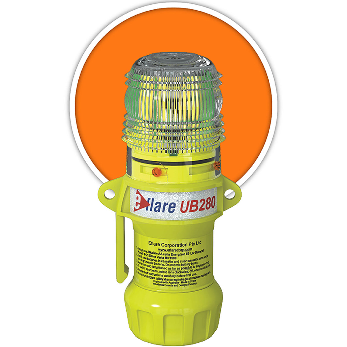 939-UB280-A 6" Safety & Emergency Beacon - Flashing / Steady-On Amber