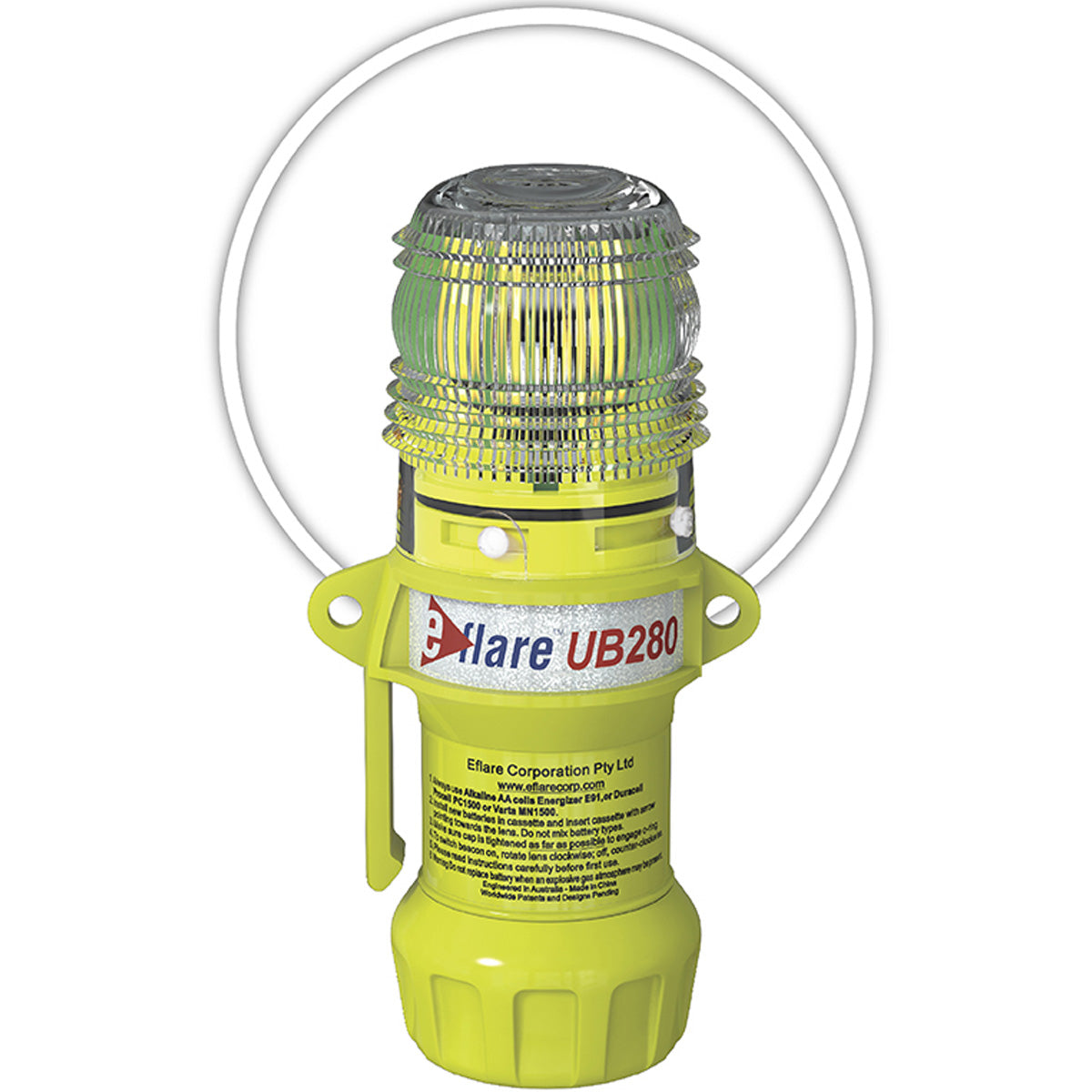 939-UB280-W 6" Safety & Emergency Beacon - Flashing / Steady-On White