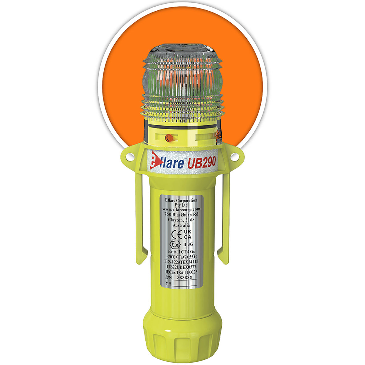 8" Safety & Emergency Beacon - Flashing / Steady-On Amber