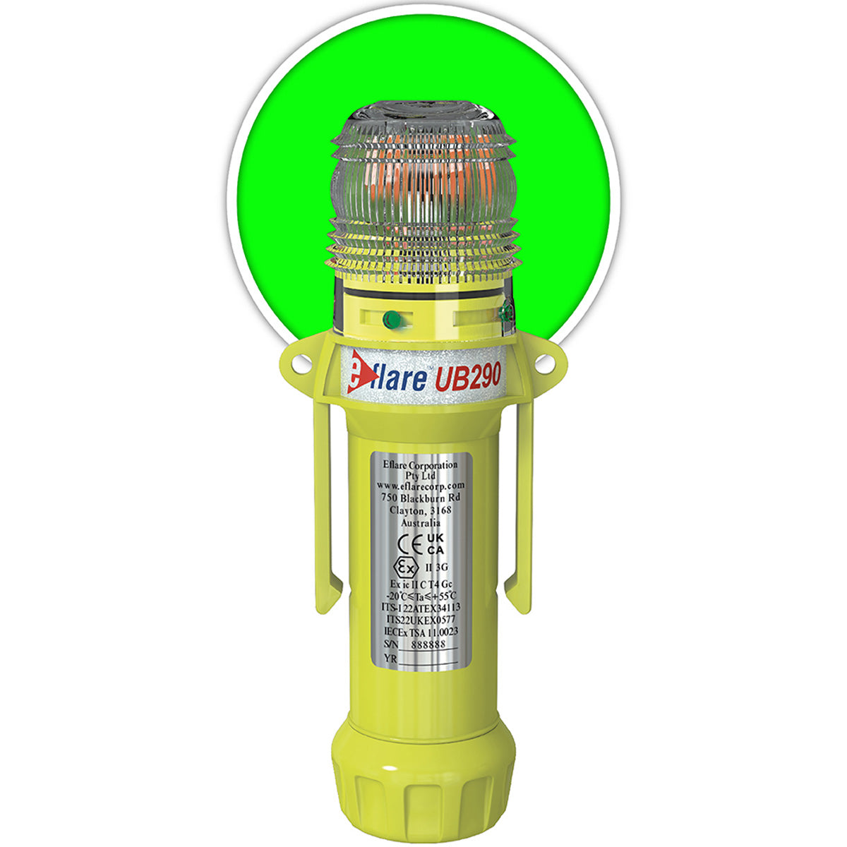 8" Safety & Emergency Beacon - Flashing / Steady-On Green