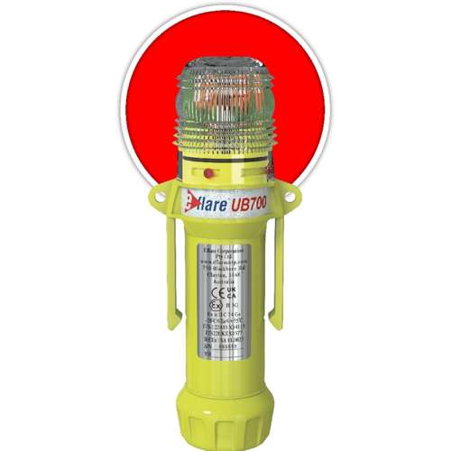 939-UB700-R 8" Safety & Emergency Beacon -Flashing / Steady-On Red