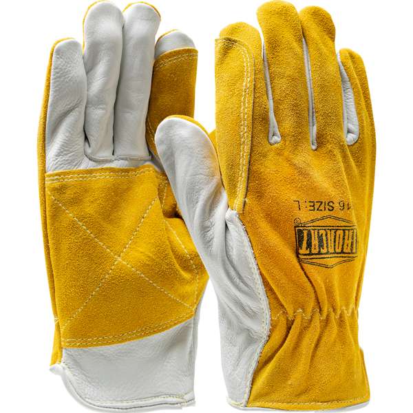 9416 Premium Grade Top Grain Cowhide Leather Drivers Glove with Split Cowhide Back and Reinforced Double Palm