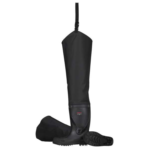 31171 General Purpose Plain Toe Hip Boot, Black