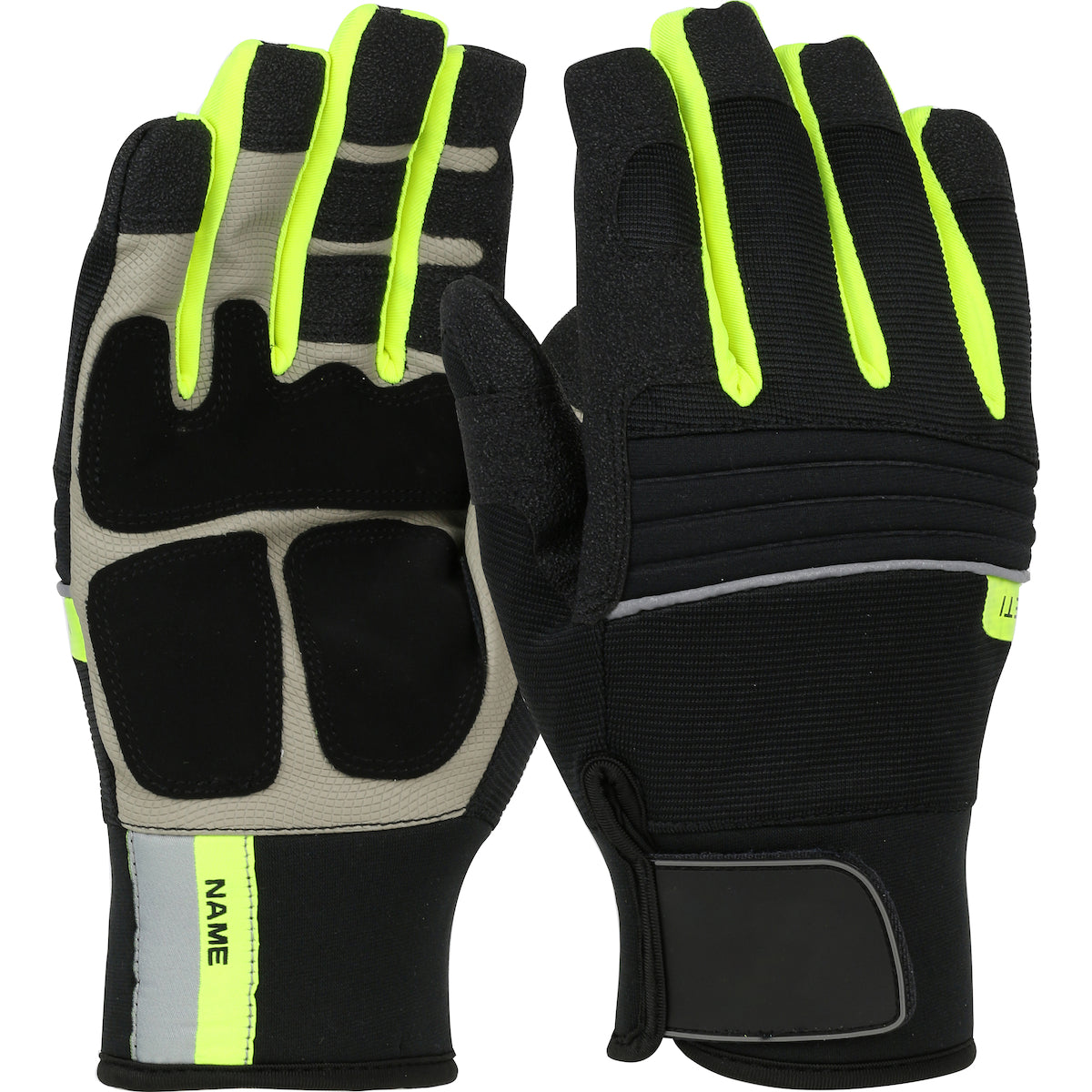 96652 Hi-Vis Yeti Thermal Glove with Synthetic Leather Palm and Fleece Lining - Waterproof Insert