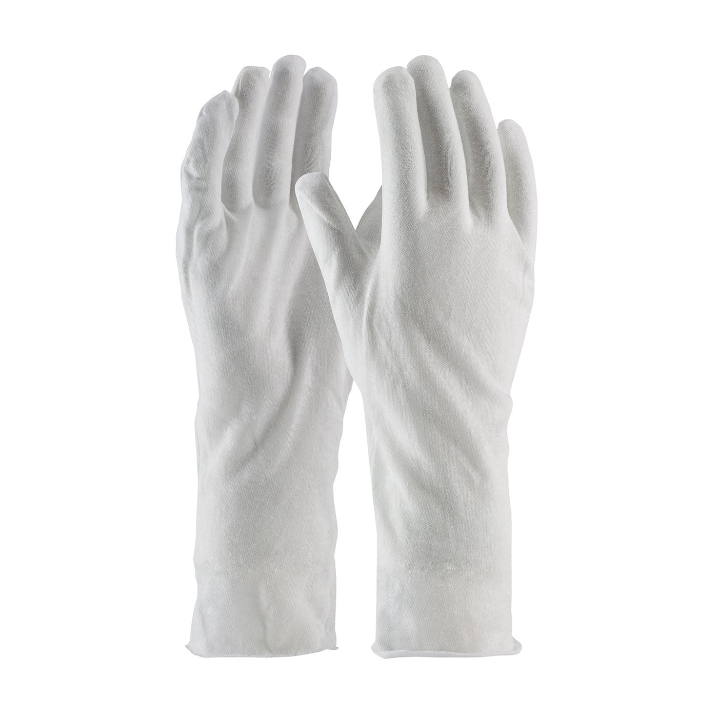 97-500 Premium, Light Weight Cotton Lisle Inspection Glove with Unhemmed Cuff -Size Large