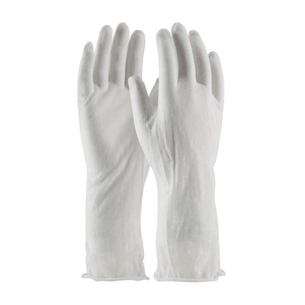 97-500/14NI Economy, Light Weight Cotton Lisle Inspection Glove with Unhemmed Cuff - 14" (Bulk Pack)