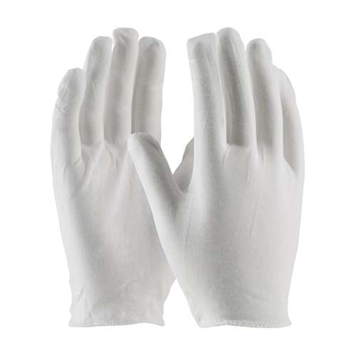97-500H Premium, Light Weight Cotton Lisle Inspection Glove with Overcast Hem Cuff - Men's