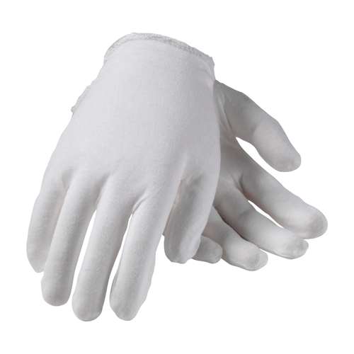 97-500H Premium, Light Weight Cotton Lisle Inspection Glove with Overcast Hem Cuff - Men's