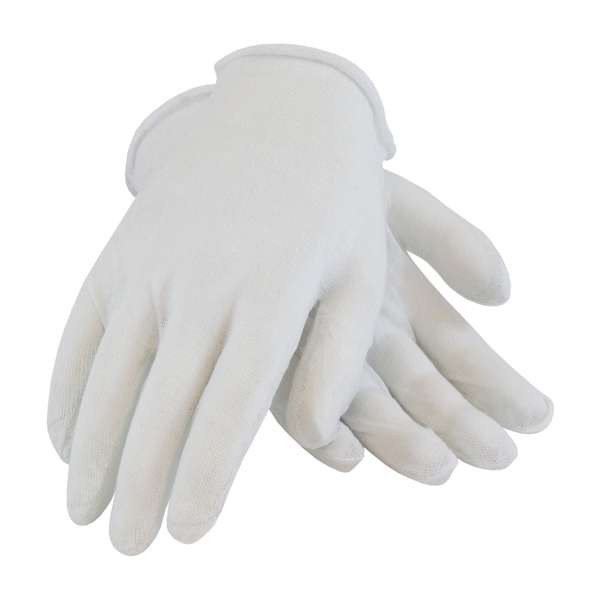 97-500I Economy, Light Weight Cotton Lisle Inspection Glove with Unhemmed Cuff - 9"
