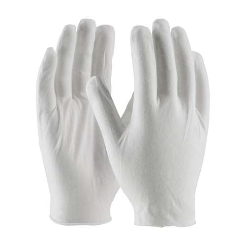 97-500J Premium, Light Weight Cotton Lisle Inspection Glove with Unhemmed Cuff - Jumbo Size