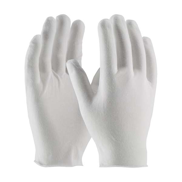 97-510 Economy, Light Weight Cotton Lisle / Polyester Inspection Glove with Unhemmed Cuff - Men's