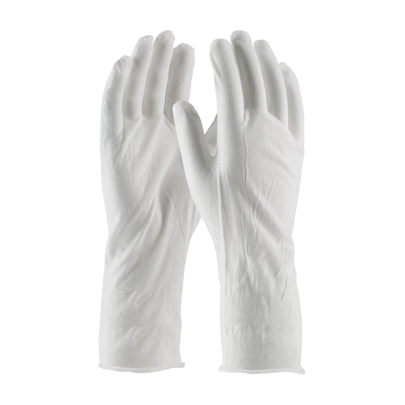 97-520/14 Medium Weight Cotton Lisle Inspection Glove with Unhemmed Cuff - 14"